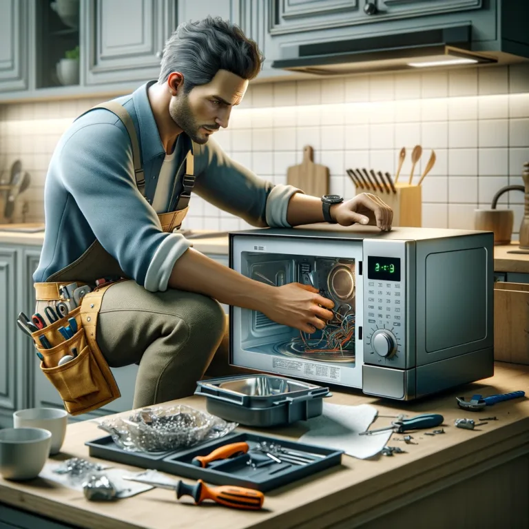 microwave repair by tech
