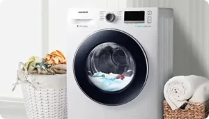 samsung washer in laundry room