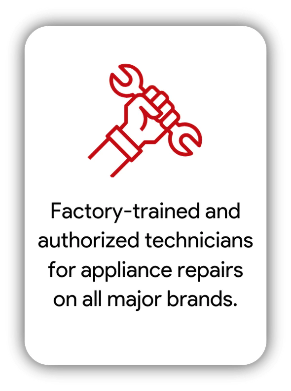 Factory trained by major brands