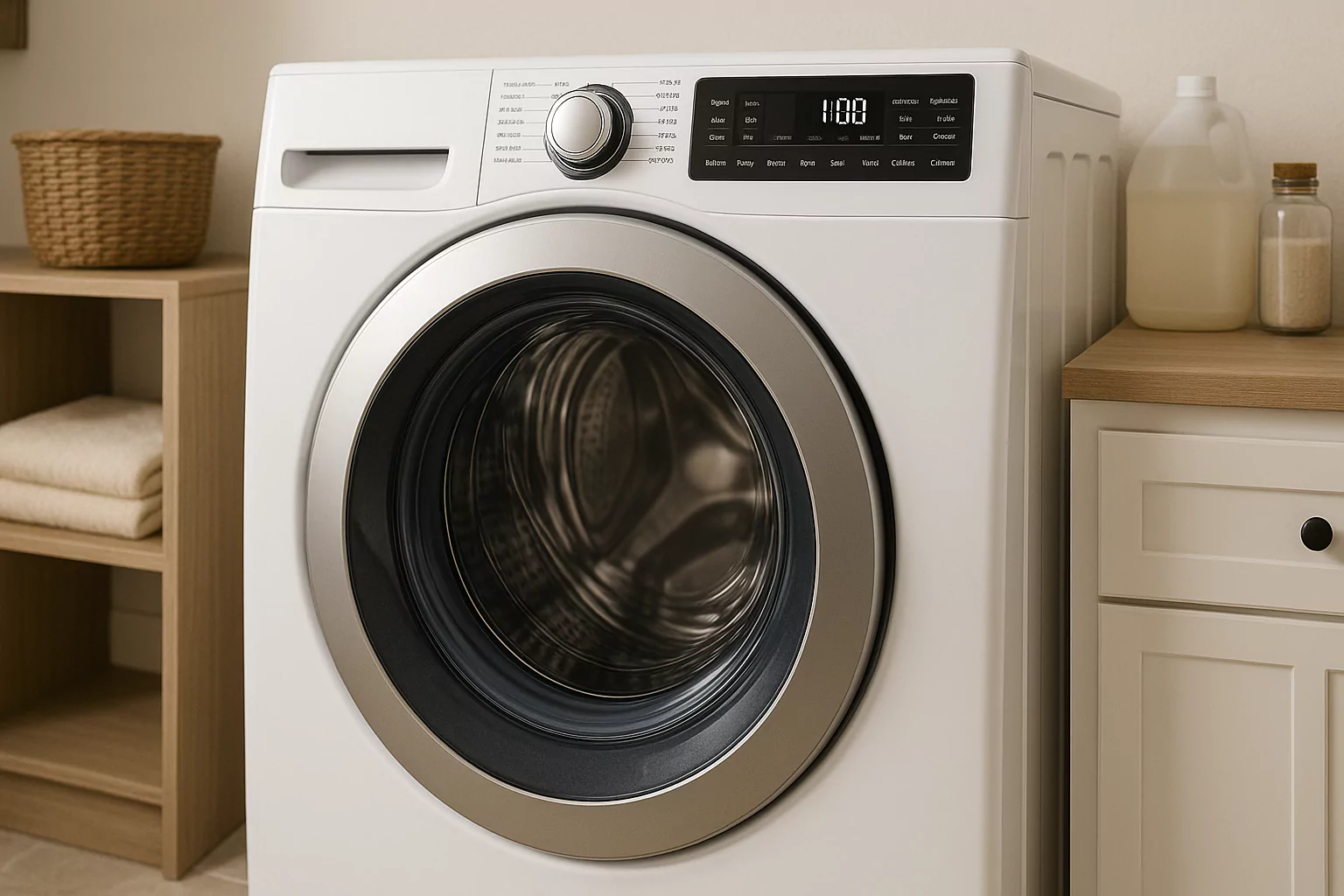 he washer in laundry room