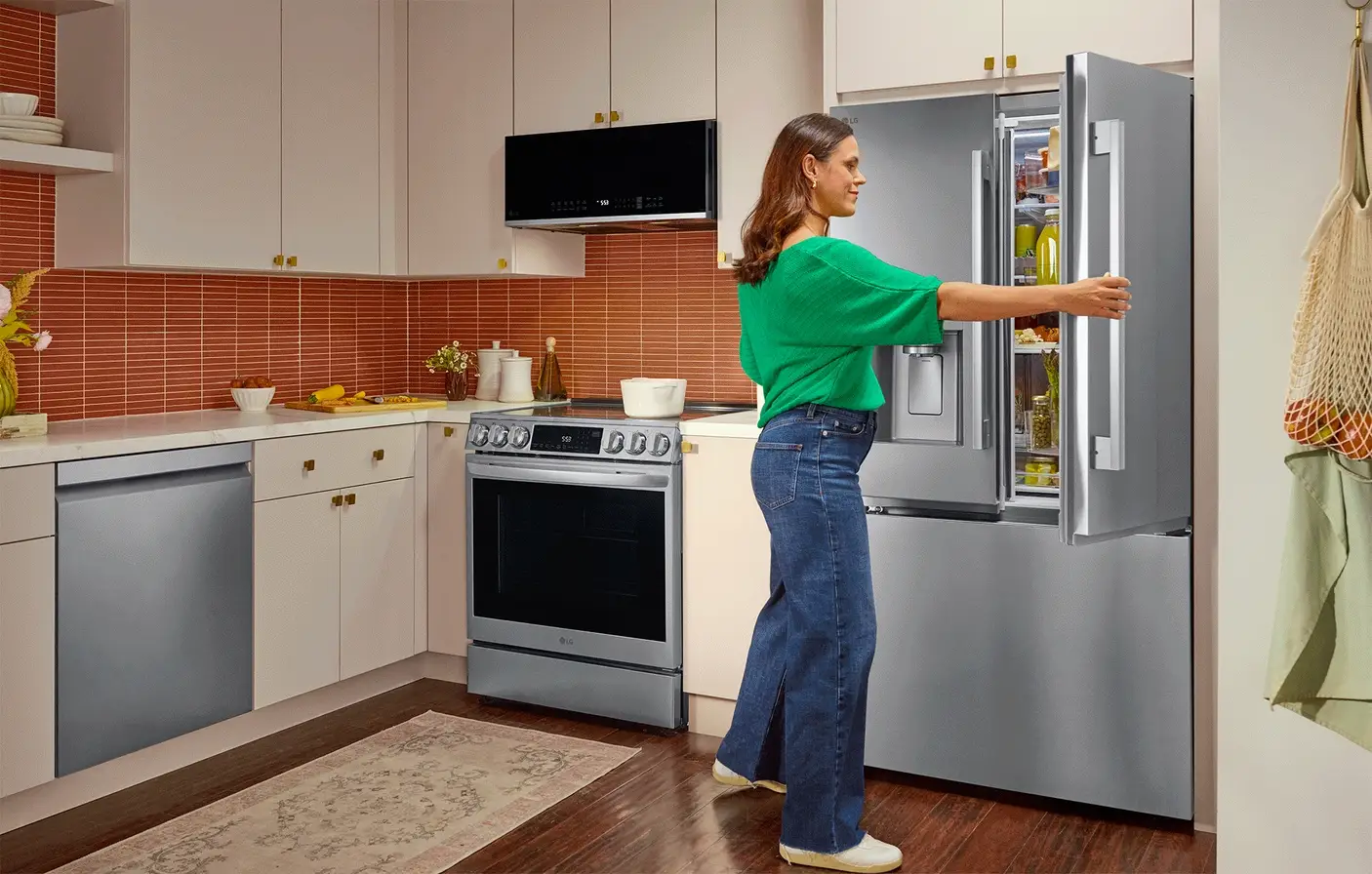 lg refrigerator in kitchen