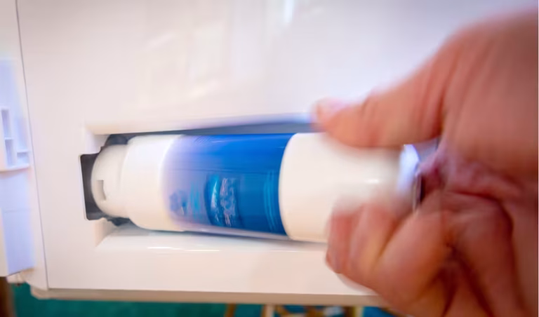 bottom water filter replacement on refrigerator
