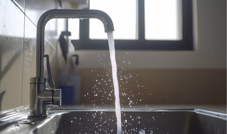 hot water on sink startup