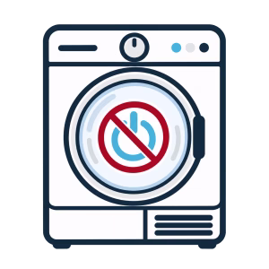Blocked Power Dryer Icon